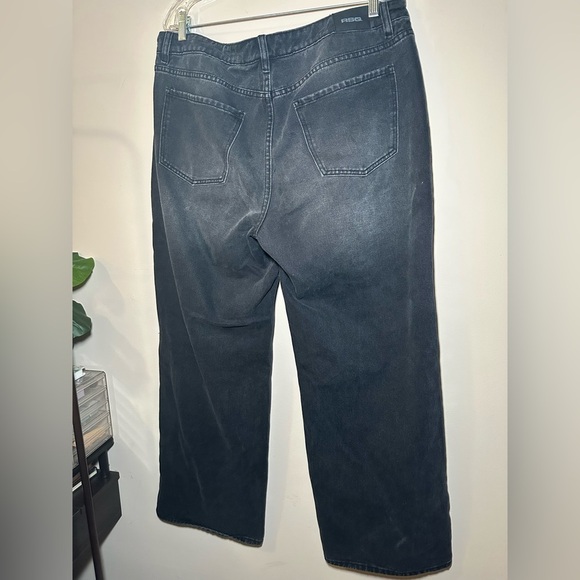 RSQ Classic Charcoal Low Rise Loose Straight Wide Leg Denim Jeans Size 32 - Picture 15 of 16